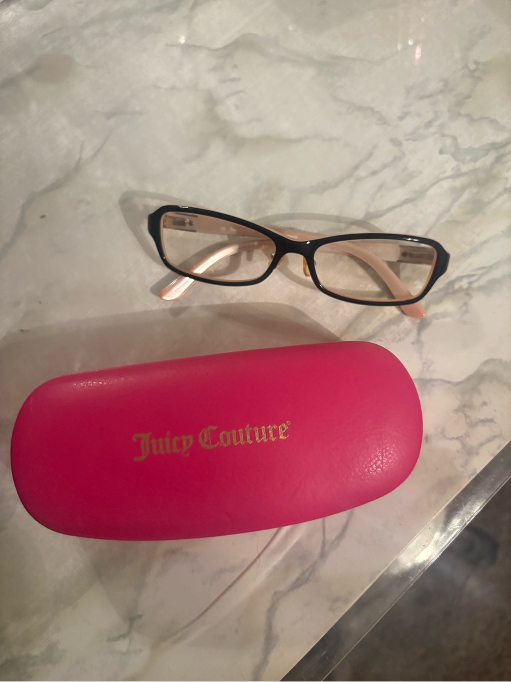 Juicy Couture Women's Black & Pink Cat-Eye Reading Glasses